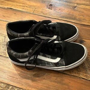 Vans Old Skool Black Camo Juniors 6.5